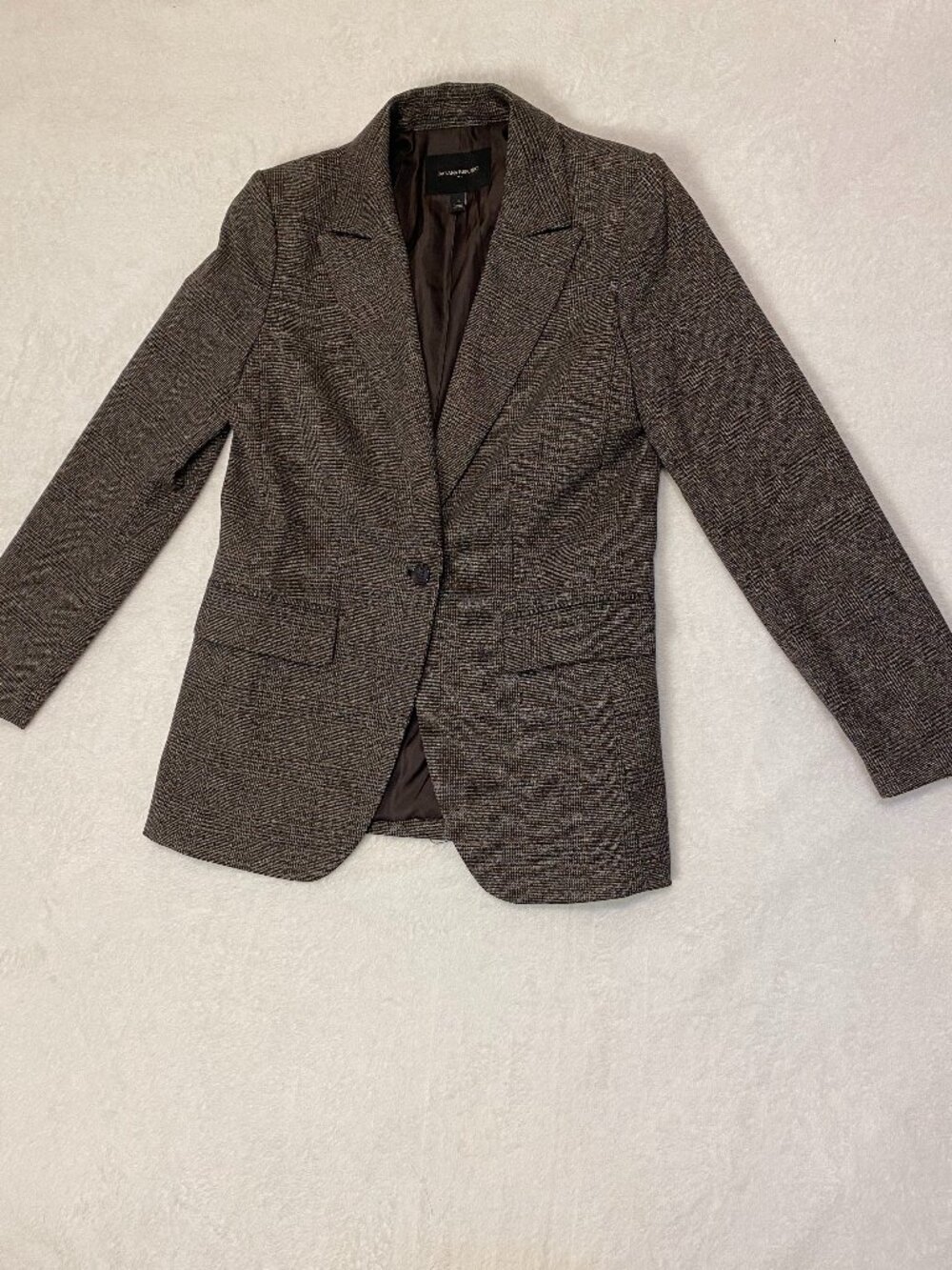 Banana Republic Factory Brown One Button Blazer Long Sleeve Size 4